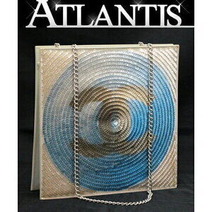 Chanel Cruise Chain Shoulder Bag Gray Blue Sequins